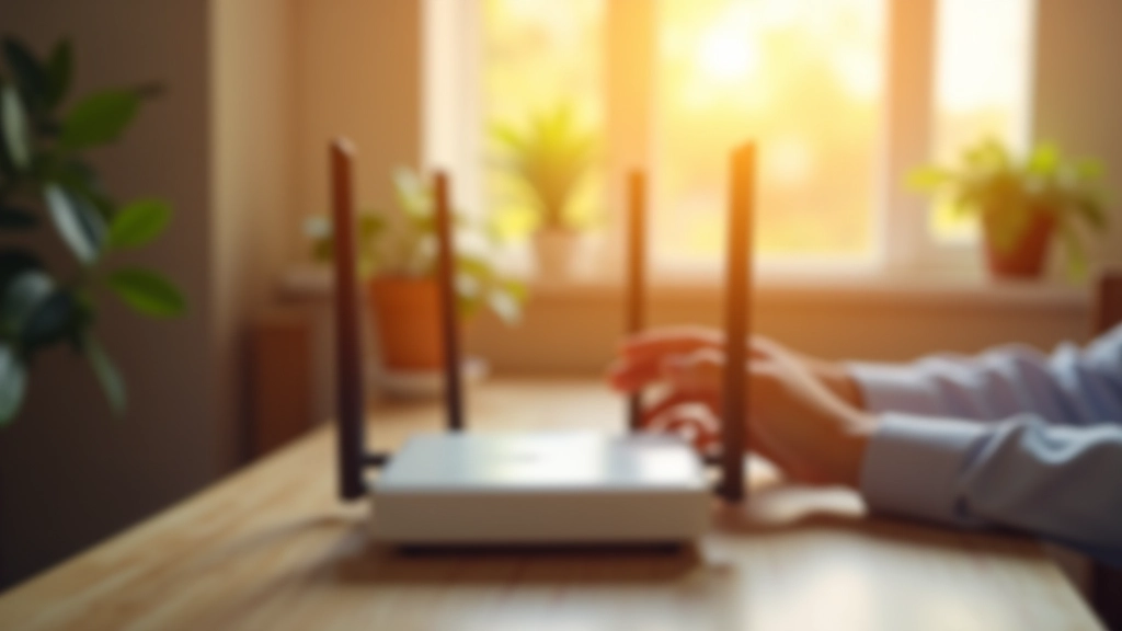 Dettagli ravvicinati di una persona che aggiusta manualmente le antenne del router WiFi per posizionamento ottimale nella stanza