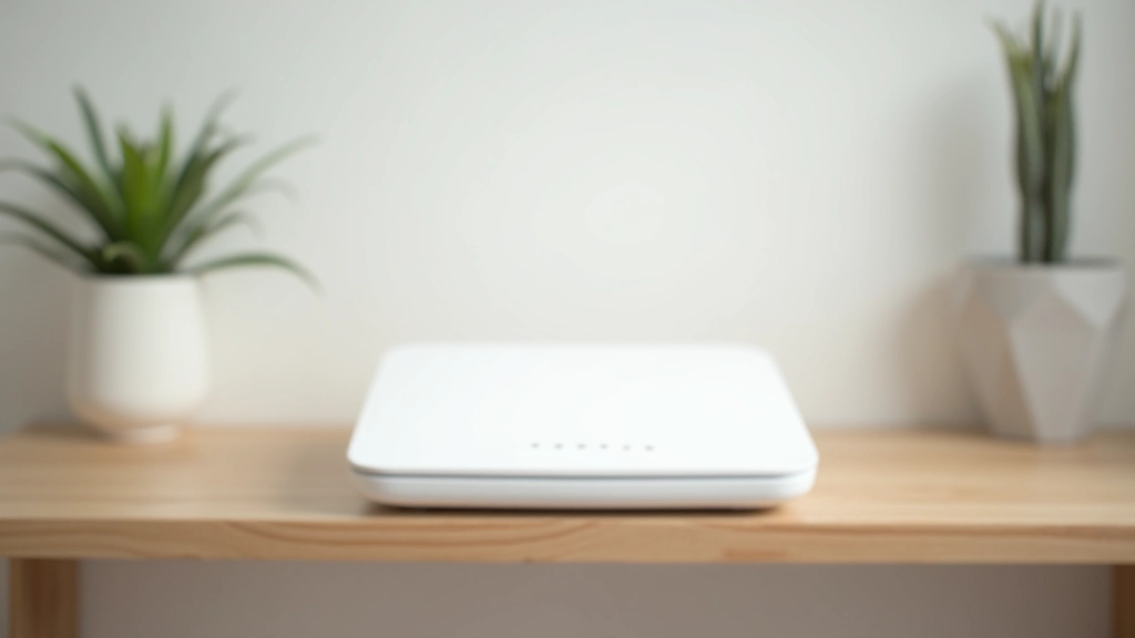Router wifi posizionato correttamente su scaffale centrale della stanza, lontano da ostacoli