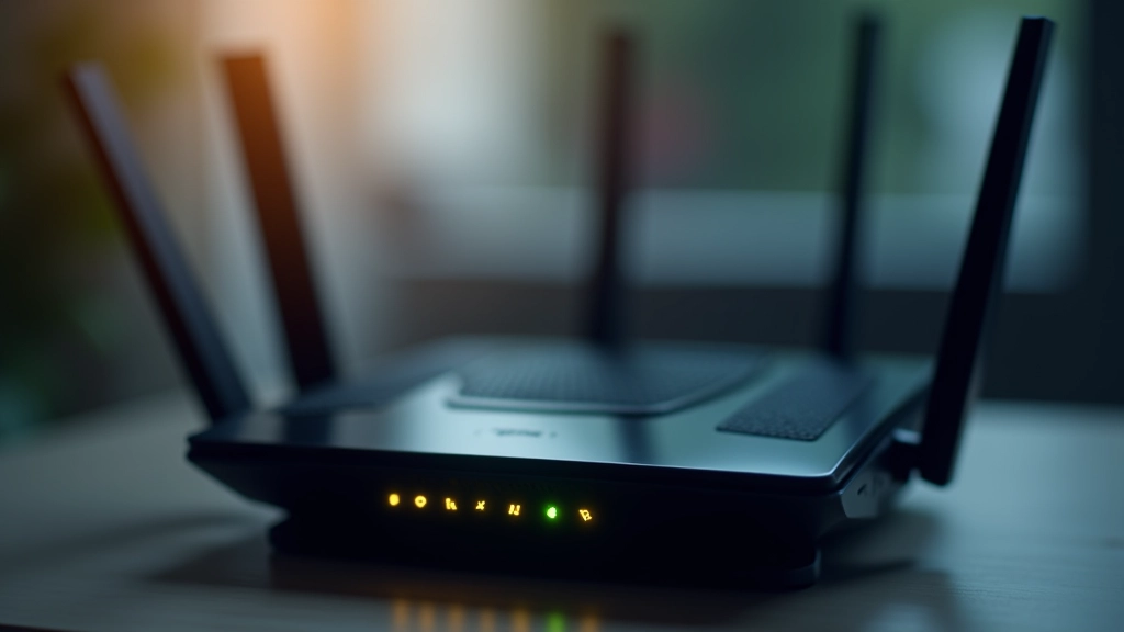 Router moderno con indicatore WPA3 attivato su schermo di configurazione